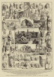 Zypriotische Antiquitäten, kürzlich entdeckt im Tempel der Artemis, in Achna und in Salamis